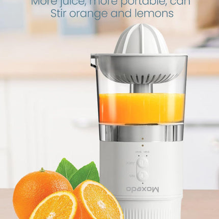 Moxedo Multi-Function 3 In1 Portable Juicer Blender | 1500mAh x 2 Battery | USB Type-C Charging | 18,000 RPM Speed | 4 Stainless Steel Blades - White