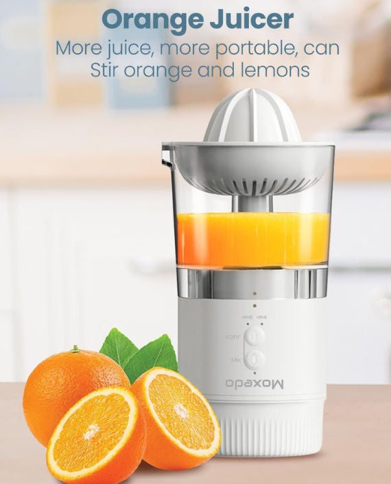Moxedo Multi-Function 3 In1 Portable Juicer Blender | 1500mAh x 2 Battery | USB Type-C Charging | 18,000 RPM Speed | 4 Stainless Steel Blades - White