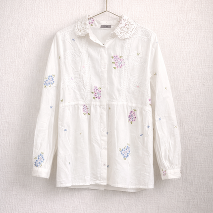 Embroidered Cotton short top for Women