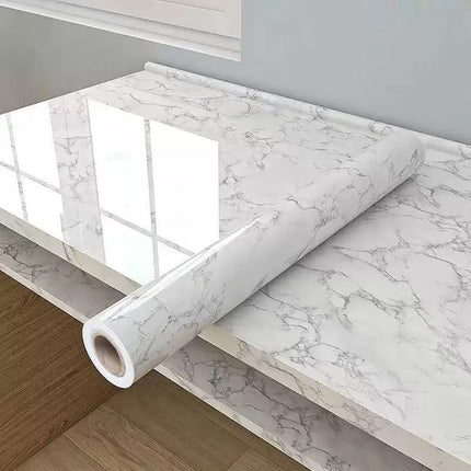 Waterproof Non-slip Self-Adhesive Marble Pattern Kitchen Wallpaper Sticker