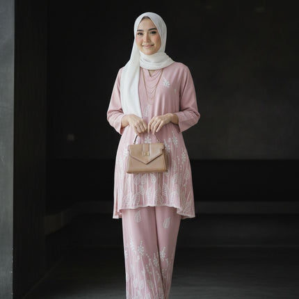 Embroidered Kurta and Wide-Leg Pant Co-ord Set