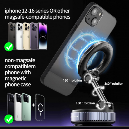 Vacuum Suction Magnetic Phone Holder