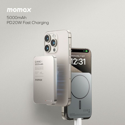 Momax Q.Mag X 5000mAh Gen2 Magnetic Wireless Power Bank