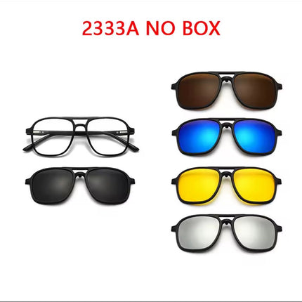 Clip-On Polarized Sunglasses with Optical Frame