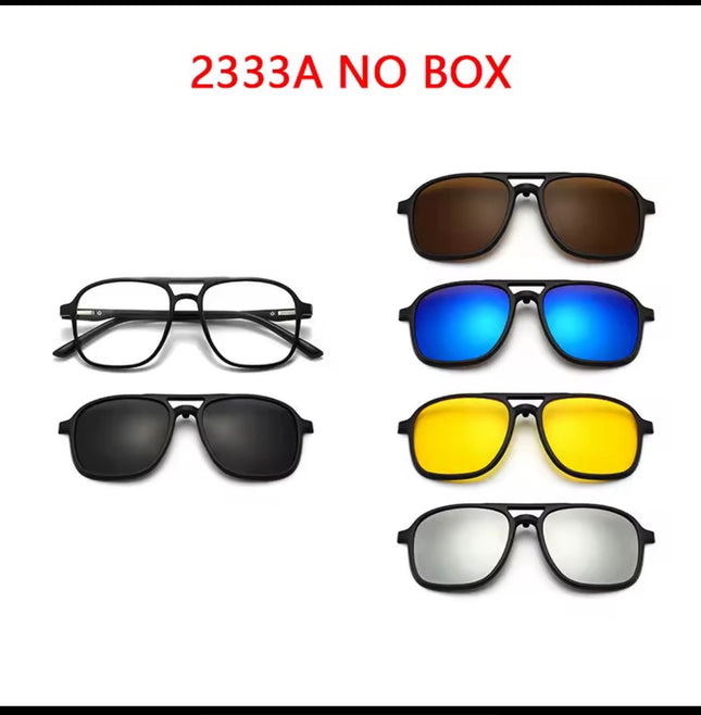 Clip-On Polarized Sunglasses with Optical Frame