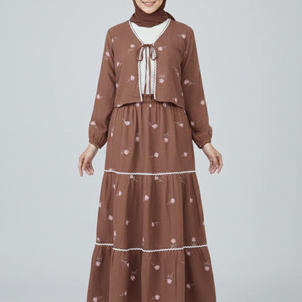 Floral Tiered Maxi Skirt & Crop Jacket Set