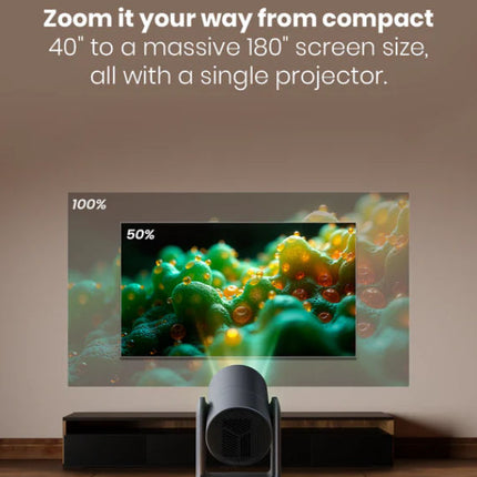 Moxedo Nebulux Smart Android Projector | Home & Outdoor Movie Theatre | 1080P FHD, 4K Support | Built-in 5W HiFi Speaker | Android 9 | 260 Ansi Lumens - Black