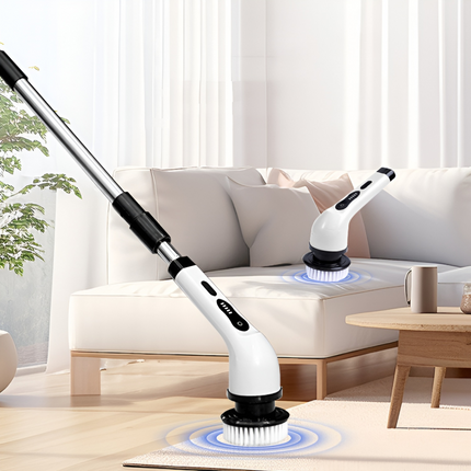 Electric Spin Scrub Brush Cleaning Set with Extension Handle
