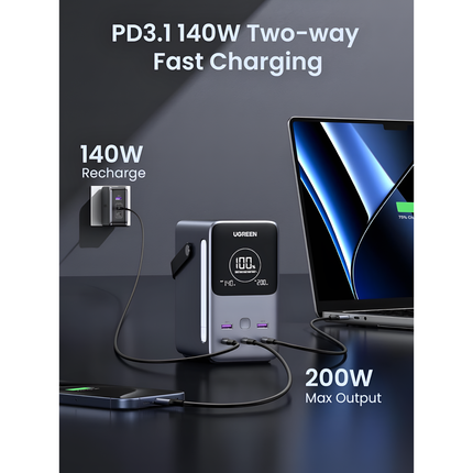 UGREEN 300W 48000mAh Fast Charging Power Bank with Smart Digital Display