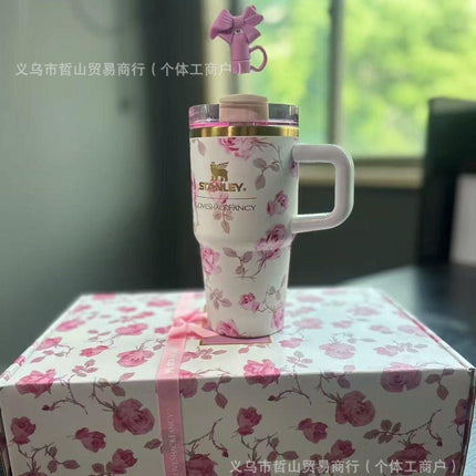 Stanley x LoveShackFancy Floral Quencher Tumbler 40oz with Handle & Straw
