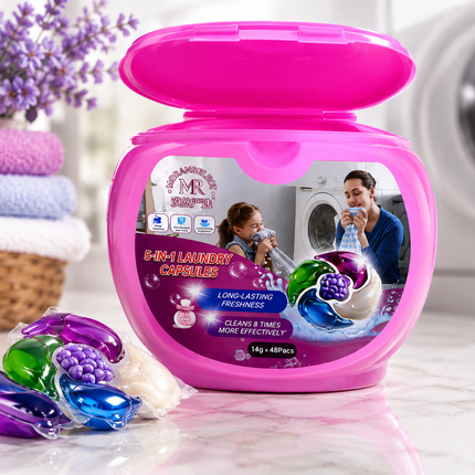 MR 5-in-1 Laundry Capsules – Deep Clean & Long-Lasting Freshness (48 Capsules)