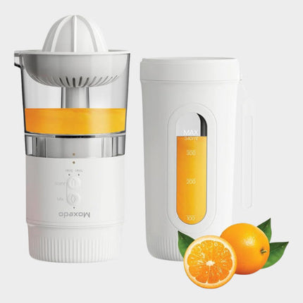 Moxedo Multi-Function 3 In1 Portable Juicer Blender | 1500mAh x 2 Battery | USB Type-C Charging | 18,000 RPM Speed | 4 Stainless Steel Blades - White