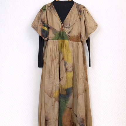 Elegant Printed Layered Maxi Dress