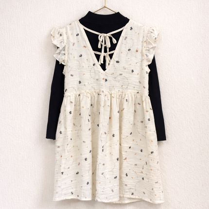 Floral Layered Knee-Length Top for Women | Modest V-Neck Tunic