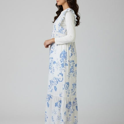 Chic Layered Floral Maxi Dress Set