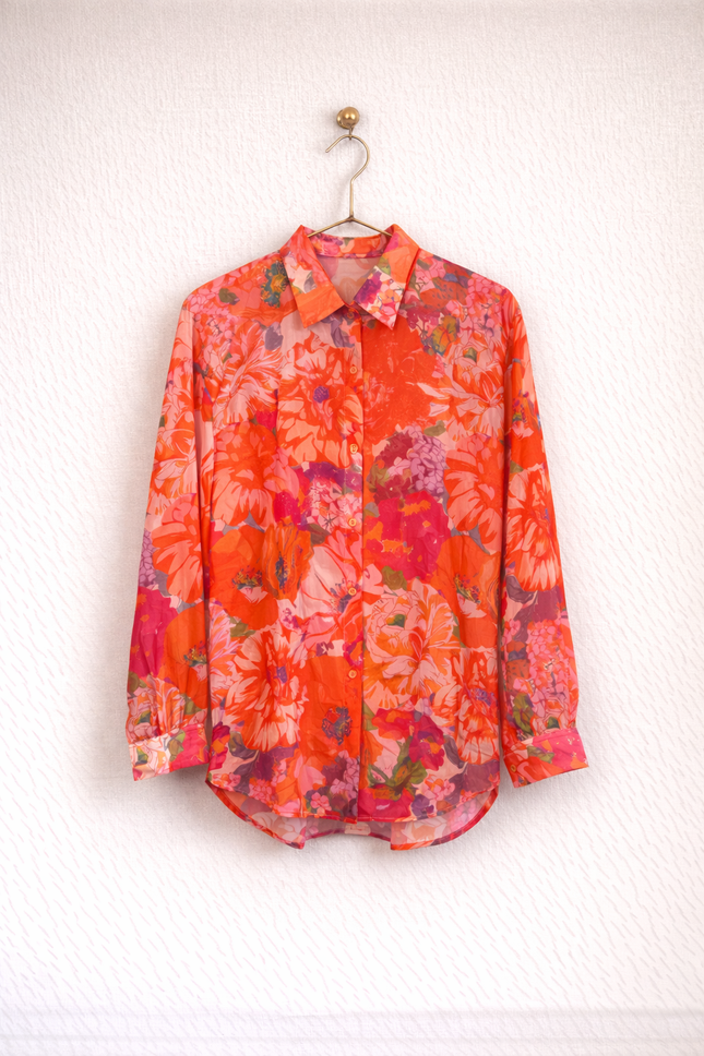 Floral Printed Button-Down Shirt