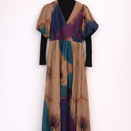 Elegant Printed Layered Maxi Dress