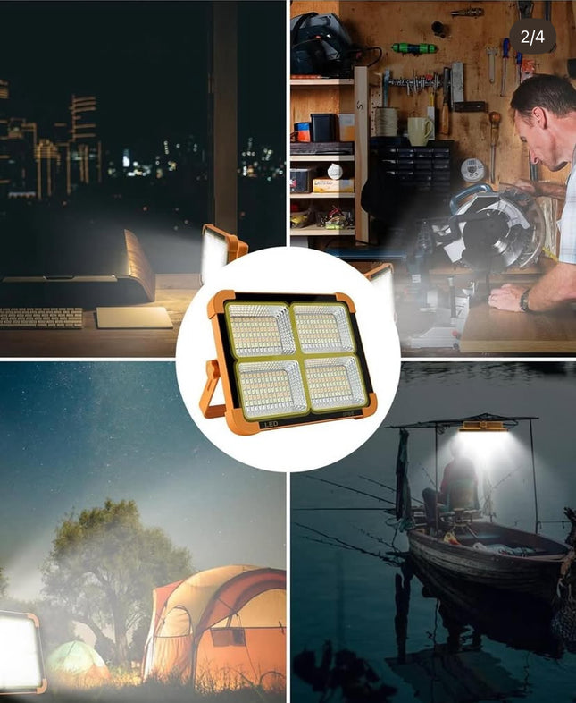 Portable Solar Charging LED Projection Camping Light with 5 Light Modes