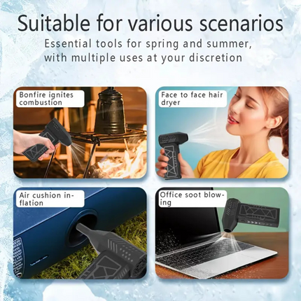 Cordless Air Duster, Handheld Turbo Blower Violent Fan With Brushless Motor, Mini Jet Fan