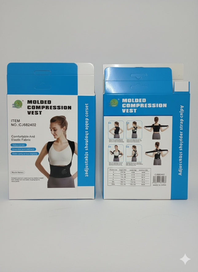 Molded Compression Vest: Instant Posture Support & All-Day Comfort
