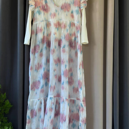 Chic Layered Floral Maxi Dress Set