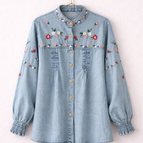Floral Pocket Denim Shirt