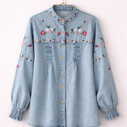 Denim Embroidered Shirt Collection