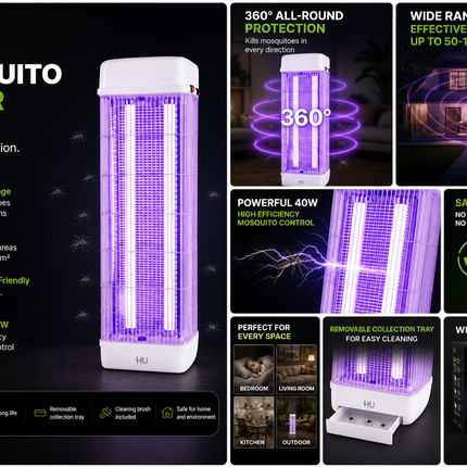 HU Home Mosquito Killer HHO-1002 – 40W Electric Insect Killer (360° Coverage)