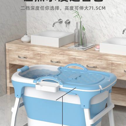 Portable Collapsible Soaking Bathtub for Adults | Home Spa Tub
