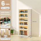 6 Compartments (118.5 cm) / White