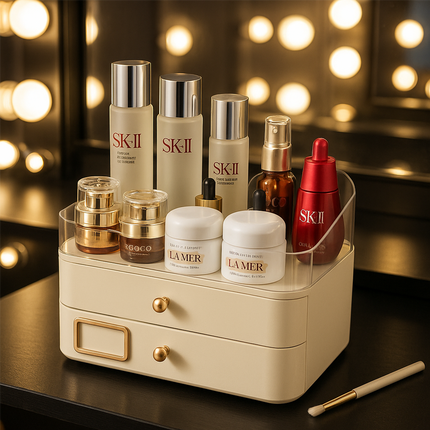 Premium Cosmetic Storage Box – Elegant Vanity Organizer