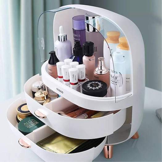 Ecoco Luxury Dust-Proof Cosmetic Organizer with Drawers