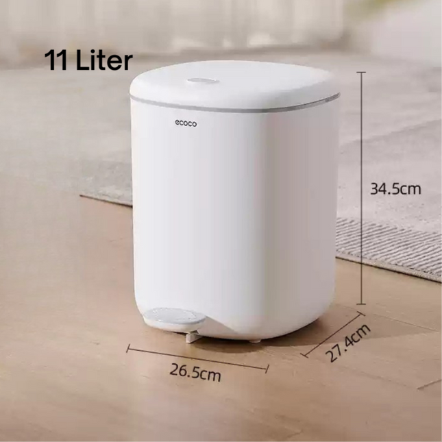 Modern 11-Liter Pedal Trash Bin – Hands-Free & Odor-Proof