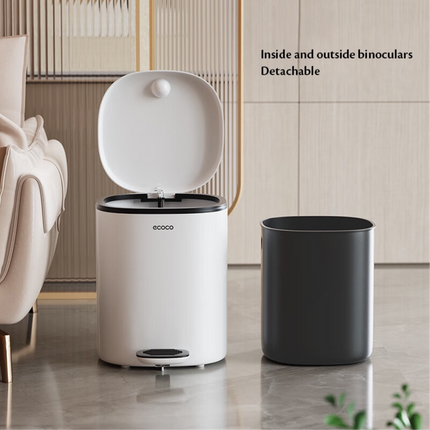 Modern 11-Liter Pedal Trash Bin – Hands-Free & Odor-Proof