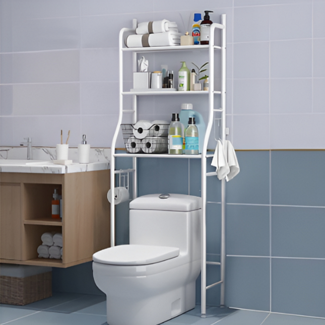 Over-The-Toilet Storage Rack – 3-Tier Bathroom Organizer Shelf