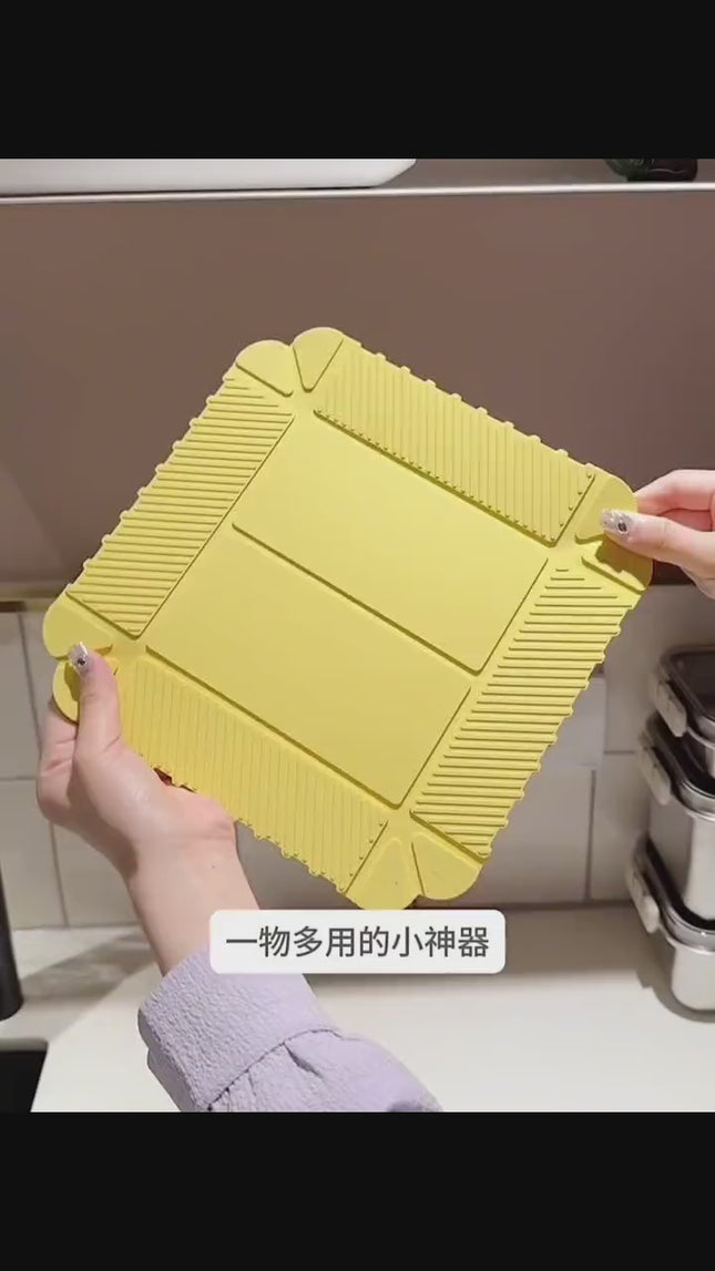 Foldable Magnetic Silicone Mat &amp; Tray – Heat-Resistant 2-in-1 Storage Pad