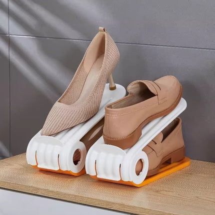 Adjustable Shoe Stacker Organizer – Double Your Shoe Space (Pack of 4)