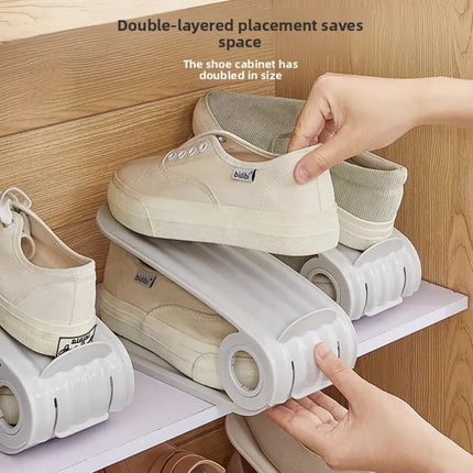 Adjustable Shoe Stacker Organizer – Double Your Shoe Space (Pack of 4)