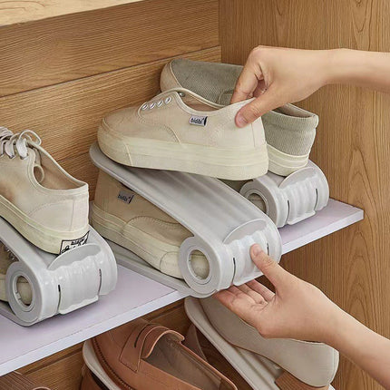 Adjustable Shoe Stacker Organizer – Double Your Shoe Space (Pack of 4)