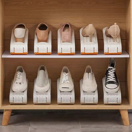 Adjustable Shoe Stacker Organizer – Double Your Shoe Space (Pack of 4)