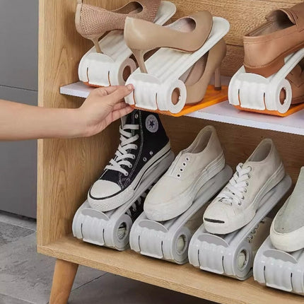 Adjustable Shoe Stacker Organizer – Double Your Shoe Space (Pack of 4)